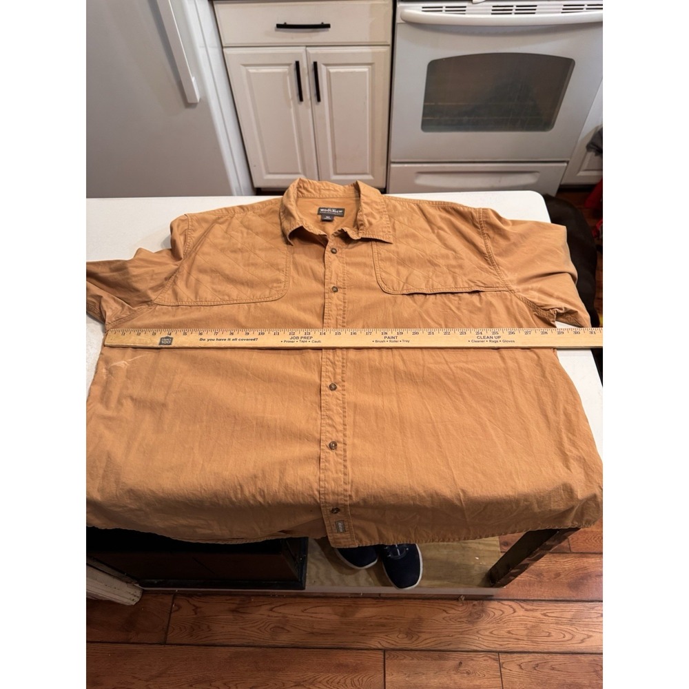 Woolrich Men's 2XL Brown Hunting Shirt‎ Botton Front Both Shoulders Quilted - Picture 11 of 12